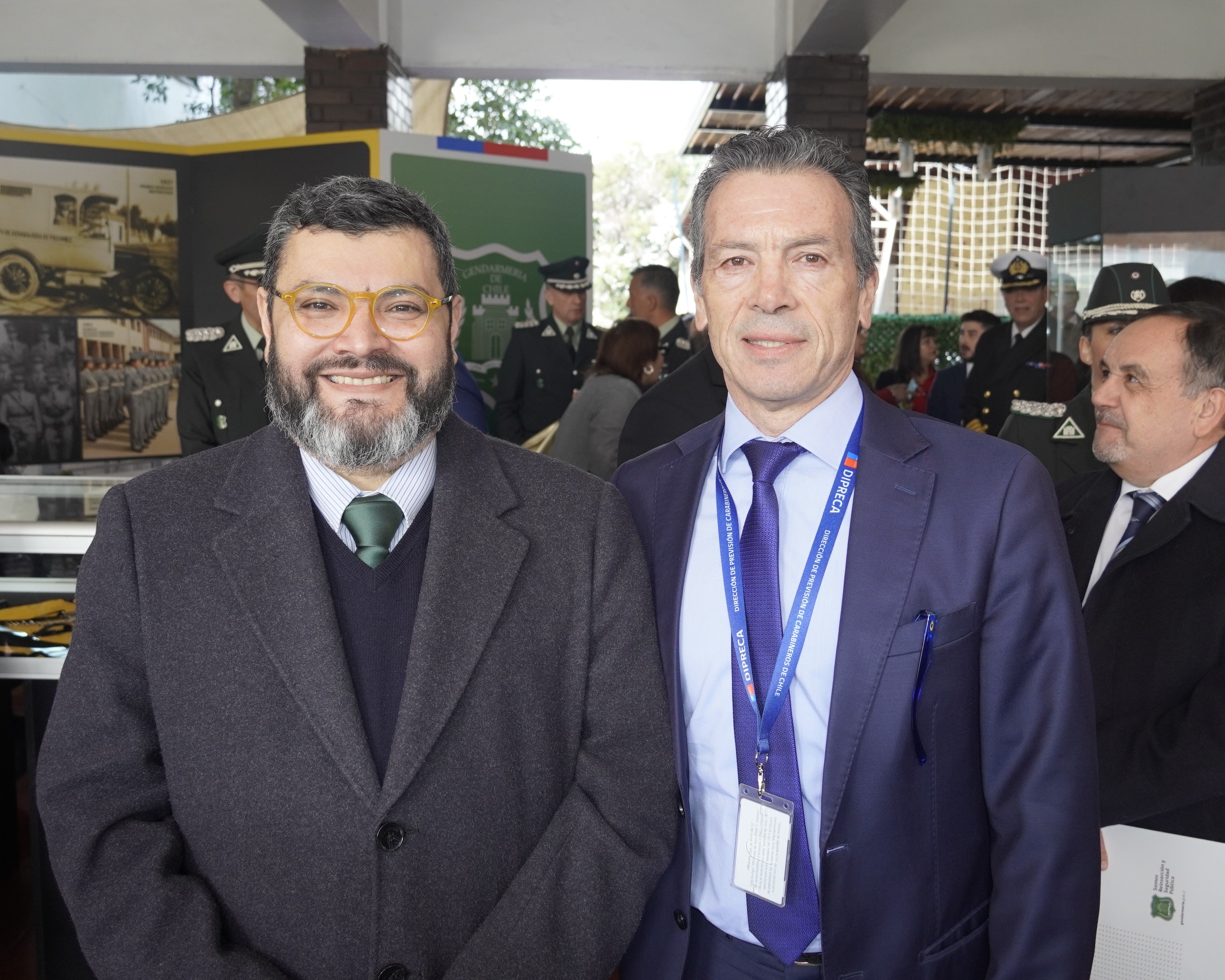 Director DIPRECA, junto a Subsecretario de Justicia, Ernesto Muñoz Lamartine.